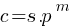 c = s.p^m