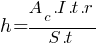 h = {A_c.I.t.r}/{S.t}
